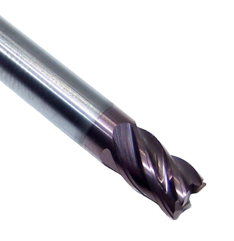 37009 Kyocera SGS 1/4" Carbide 5 Flute End Mill .015" Radius .250" Diameter 0.375" Flute 2.50" Length .250" Shank Z-Carb HPR