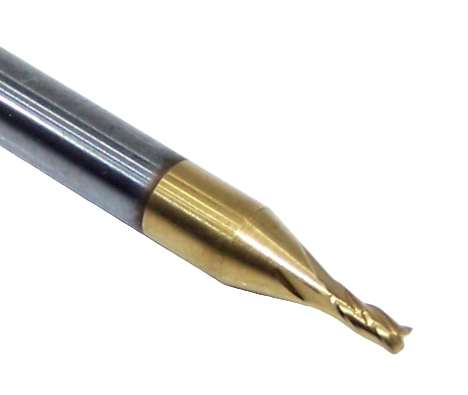 39105 Kyocera SGS 3/64" Carbide End Mill 4 Flute SQ TIN .0469" DIA .109" Flute 1.50 Length .125" Shank