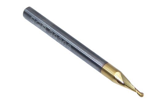 39306 Kyocera SGS 3/64" Carbide 2 Flute End Mill Ball End TiN .0469" Diameter .109" Flute  1.50" Length .125" Shank