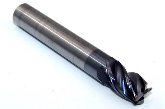 HPHV375S4050R030 KCPM15 Kennametal 3/8" Carbide 4 Flute End Mill .030" End Radius .375" Diameter 500" Flute 2.5" Length .250" Shank 4047753
