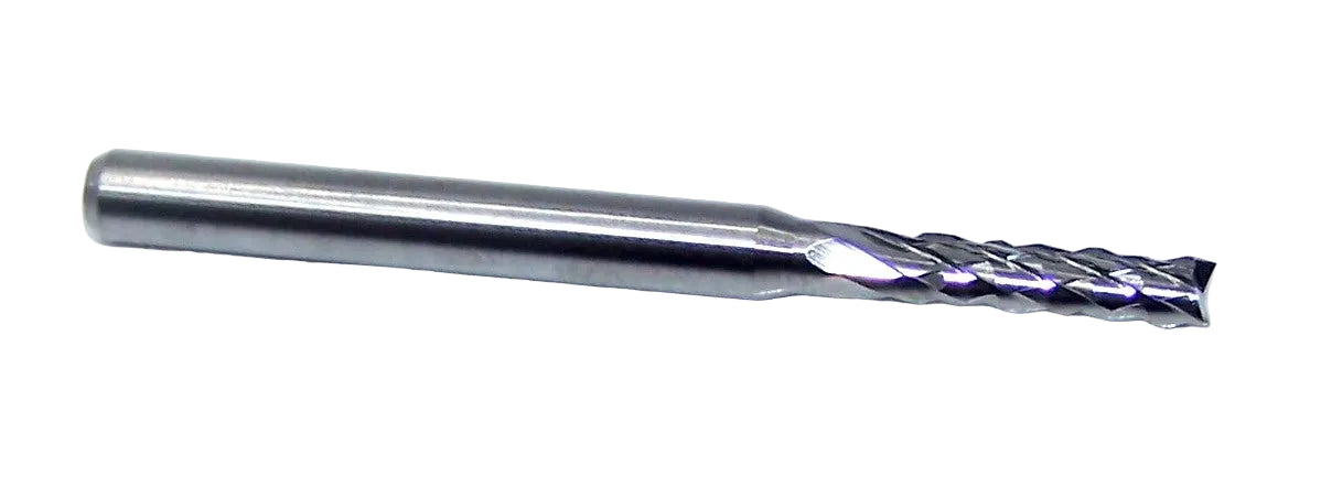 4100-0945.394 Kyocera 2.40mm Carbide Diamond-Cut Router Burr Fishtail .0945" Diameter .394" Flute 1.50" Length .125" Shank