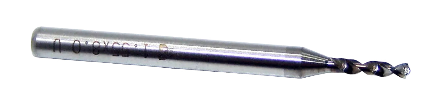 460-0610.315 Kyocera 1.55mm Carbide 2 Flute Drill PCB Type Undercut 0.0610" Diameter 0.315" Flute 1.50" Length 0.125" Shank 130° Point no ring