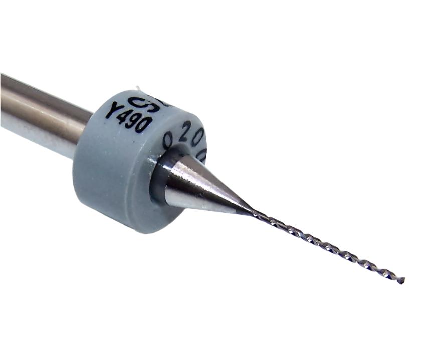 490.0200.400 Kyocera #76 Carbide PCB Drill Extended Flute .0200" Diameter .400" Flute 1.50" Length .125" Shank
