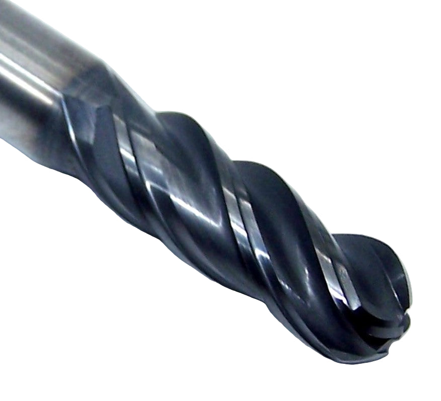 50257 Garr 3/8" Carbide 4 Flute End Mill Ball End AlCrN Coated .375" Diameter 1.00" Flute  2.50" Length .375" Shank