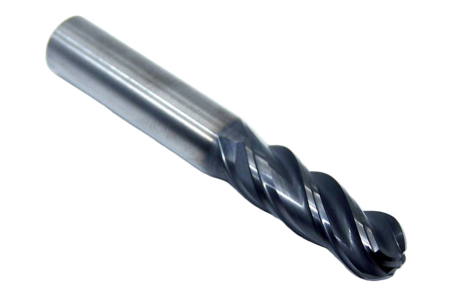 50257 Garr 3/8" Carbide 4 Flute End Mill Ball End AlCrN Coated .375" Diameter 1.00" Flute  2.50" Length .375" Shank