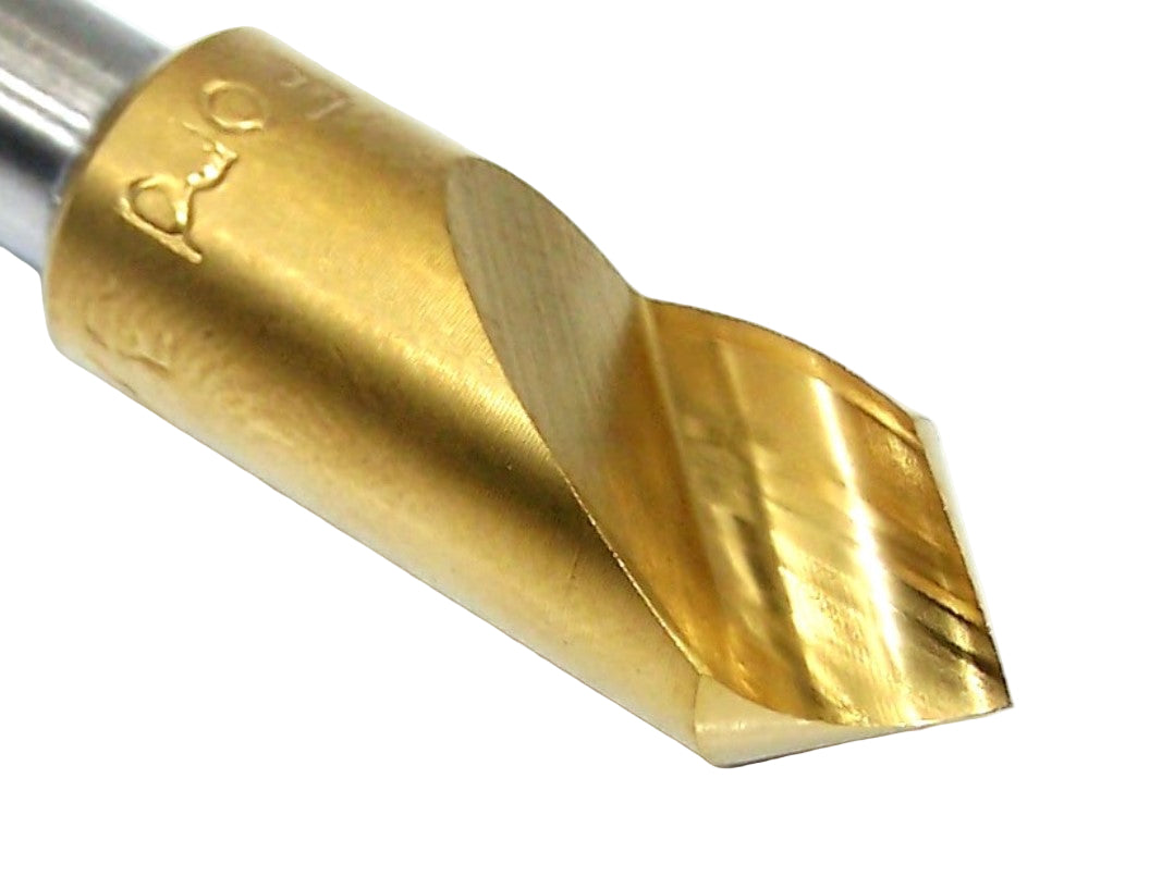 61T037502 MAFord 82° Countersink HSS Uniflute TiN .375" Diameter 2.00" Length .250" Shank (61082)