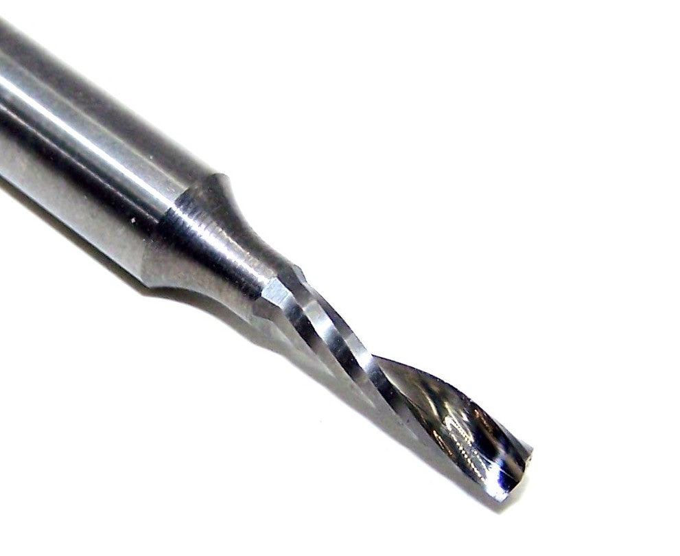 63-743 Onsrud 1/8" Carbide Upcut Router 1 Flute "O" Flute for bottom finish .125" Diameter 0.500" Flute 2.00" Length .250" Shank