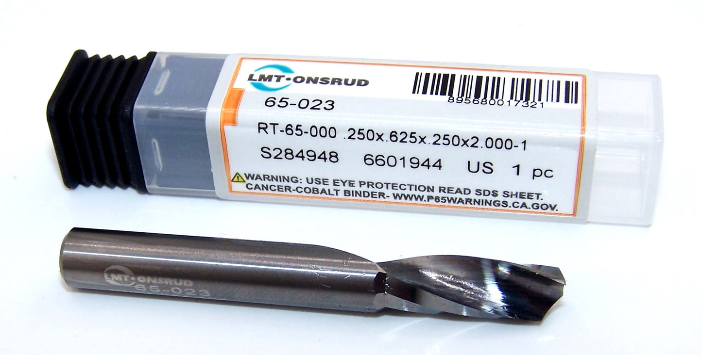 65-023 Onsrud 1/4" Carbide Upcut Router 1 Flute 0.6250" LOC