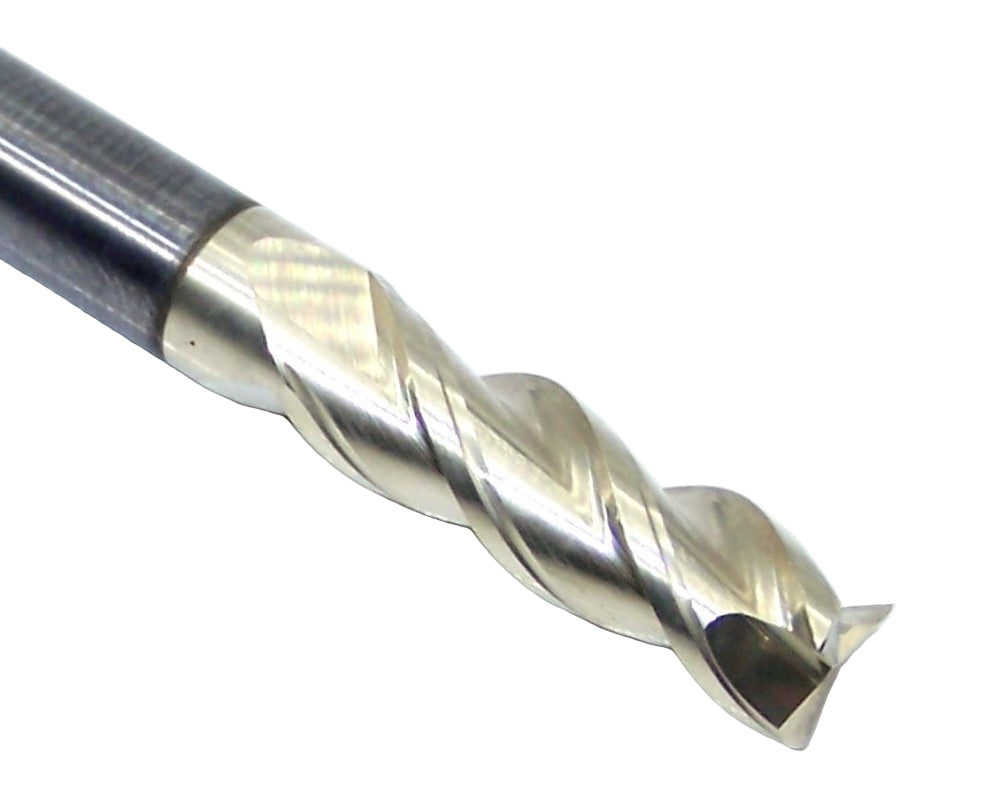 82418 Helical Solutions 1/4" Carbide 3 Flute End Mill 45° Helix for Aluminum .010" Radius .250" Diameter .750" Flute 2.5" Length .250" Shank H40ALV-R-30250-R.010