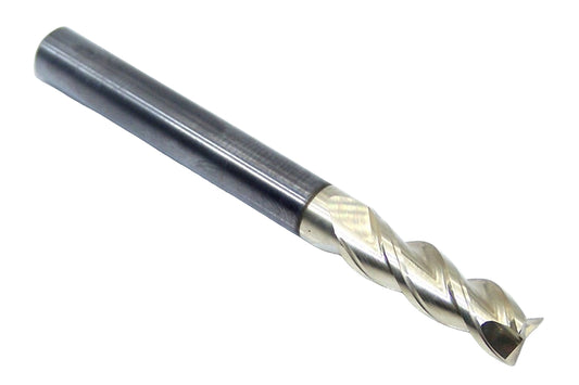 82418 Helical Solutions 1/4" Carbide 3 Flute End Mill 45° Helix for Aluminum .010" Radius .250" Diameter .750" Flute 2.5" Length .250" Shank H40ALV-R-30250-R.010