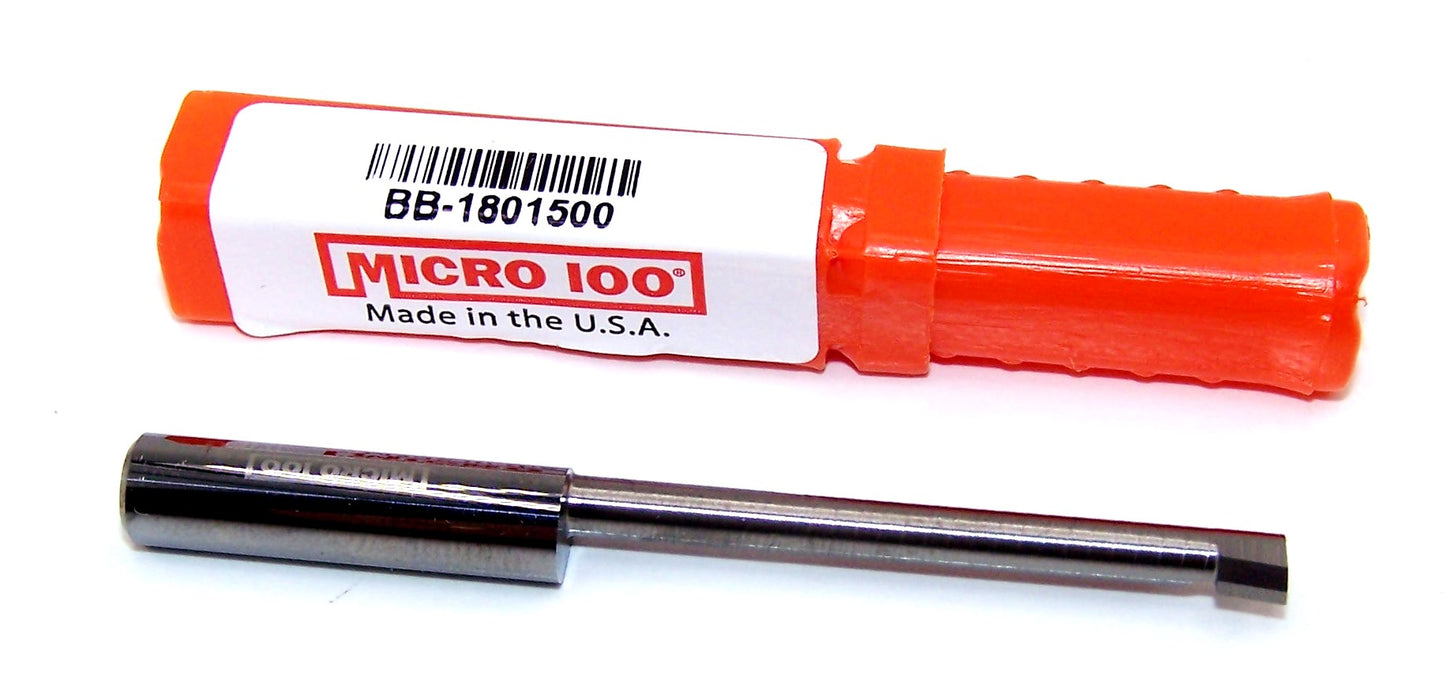 BB-1801500 Micro100 0.180" Carbide Boring Bar 1.500" Max Depth 0.045" Projection 2.5" Length 0.2500" Shank