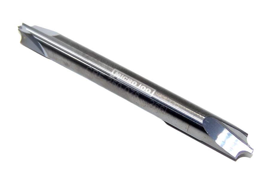 CRE-250-078 Micro100 .0781" Radius Carbide Corner Rounding End Mill .060" Pilot Diameter 2.50" Length .250" Shank Double Ended