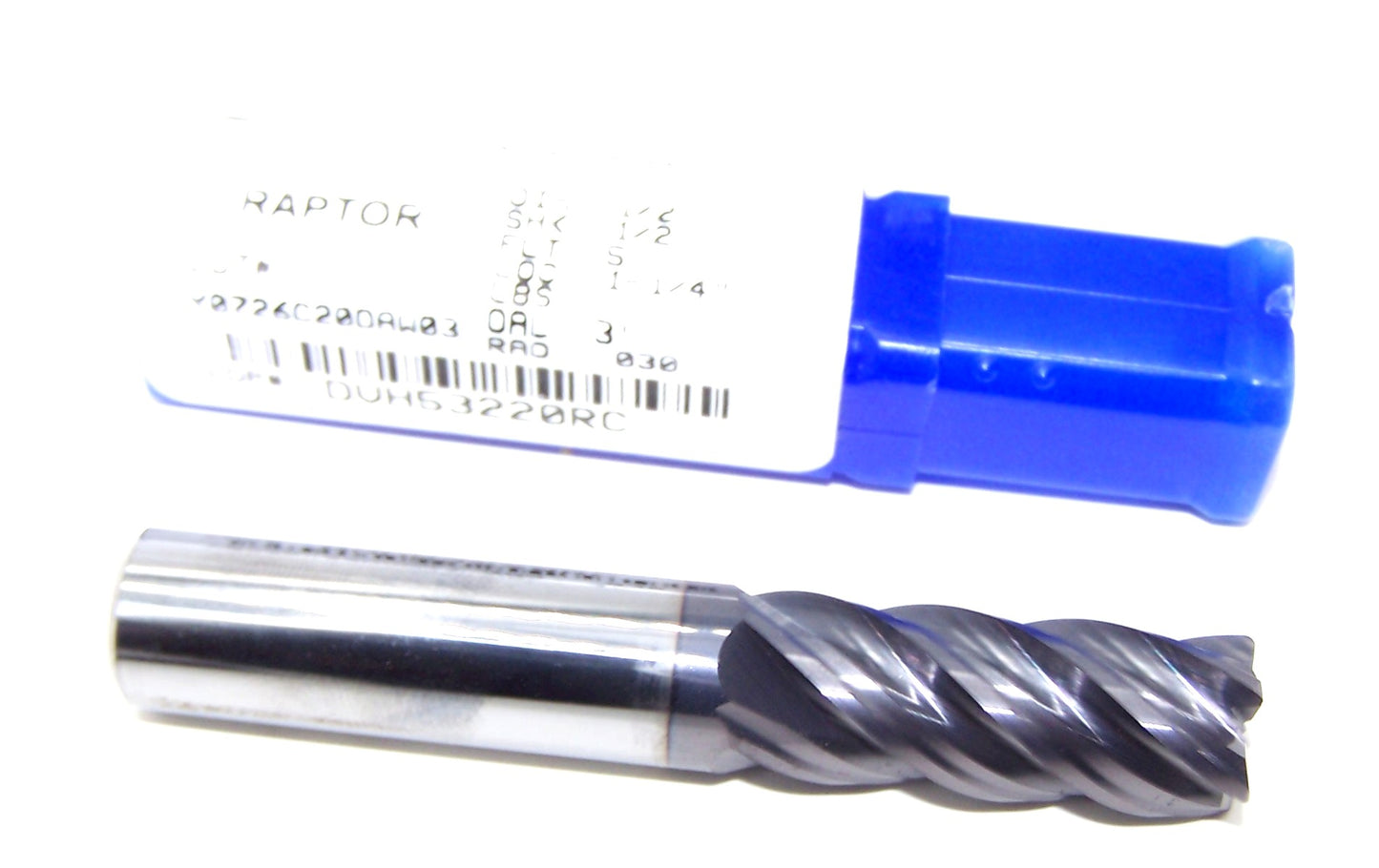 DVH53220RC Destiny Tool 1/2" Carbide 5 Flute End Mill .030" Radius TiAlN .500" Diameter 1.25" Flute 3.00" Length