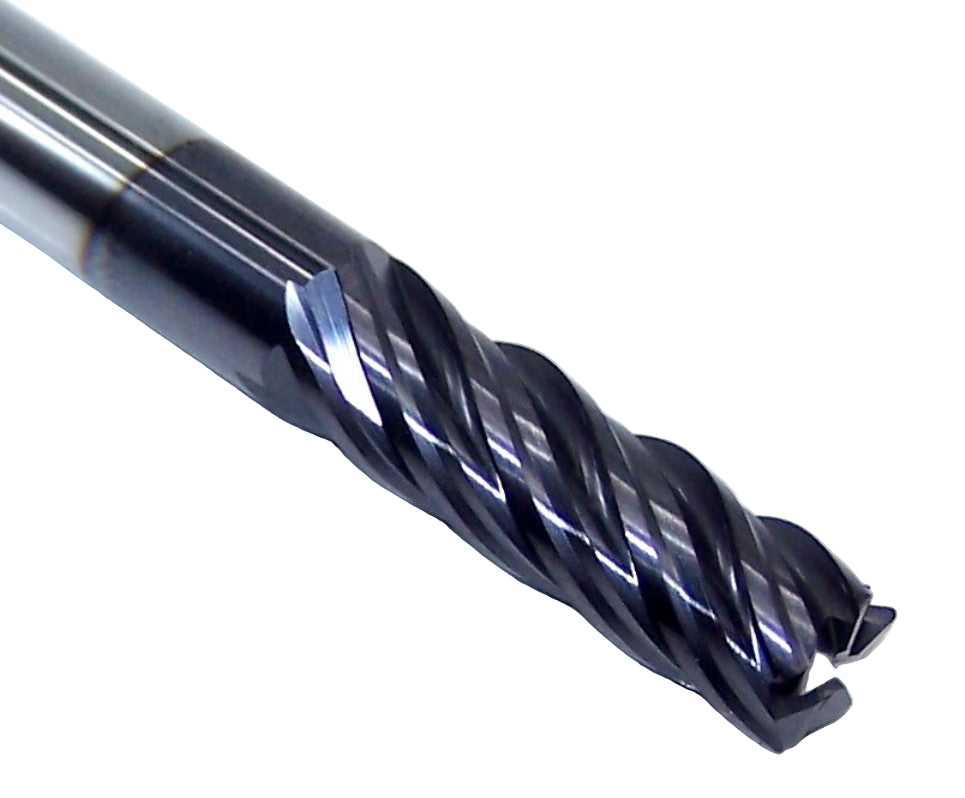 DVH51612RC Destiny Tool 1/4" Carbide 5 Flute End Mill .020" Radius TiAlN .250" Diameter .750" Flute 2.50" Length .250" Shank