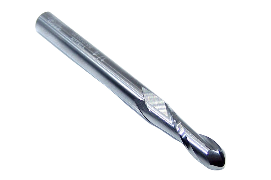 E5I02016 YG1  1/4" Carbide 2 Flute End Mill Ball End  .250" Diameter .750" Flute 2.50" Length .250" Shank