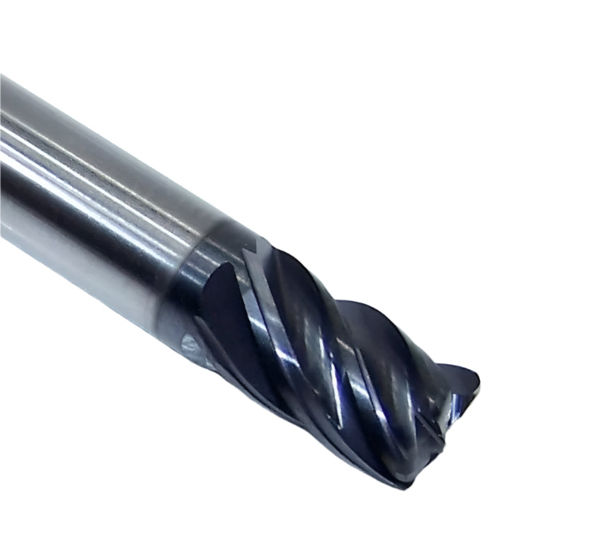 EMI43901 YG1 1/4" Carbide 5 Flute End Mill TitaNox Power HPC for Hard Materials .030" Radius .250" Diameter 0.375" Flute 2.00" Length .250" Shank