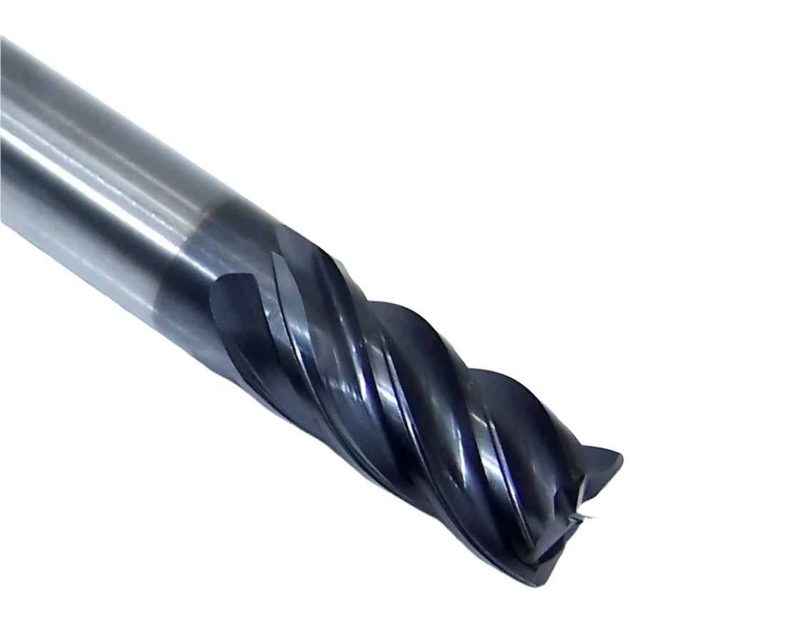 EMI43903 YG1 1/4" Carbide 5 Flute End Mill TitaNox Power HPC for Hard Materials .015" Radius .250" Diameter 0.500" Flute 2.50" Length .250" Shank