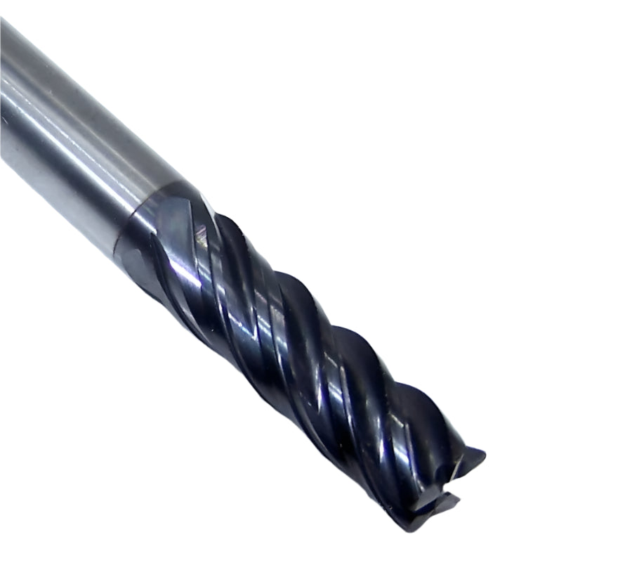 EMI43906 YG1 1/4" Carbide 5 Flute End Mill TitaNox Power HPC for Hard Materials .015" Radius .250" Diameter 0.750" Flute 2.50" Length .250" Shank