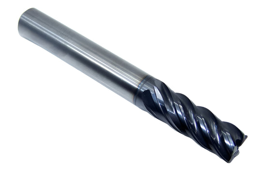 EMI43916 YG1 3/8" Carbide 5 Flute End Mill TitaNox Power HPC for Hard Materials .030" Radius .375" Diameter 1.00" Flute 3.00" Length .375" Shank
