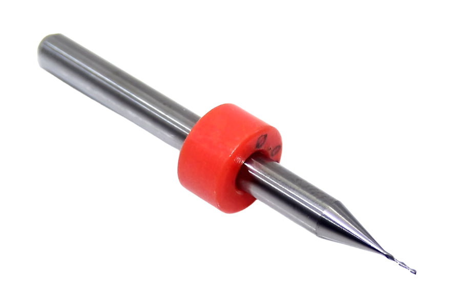 KTTSUAI015707503R Kemmer 0.40mm Carbide 2 Flute End Mill PCB .0157" Diameter .075" Flute 1.50" Length .125" Shank