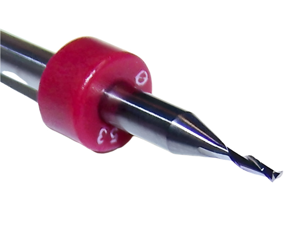 KTTSUAI045315703R Kemmer 1.15mm Carbide 2 Flute End Mill PCB .0453" Diameter .157" Flute 1.50" Length .125" Shank