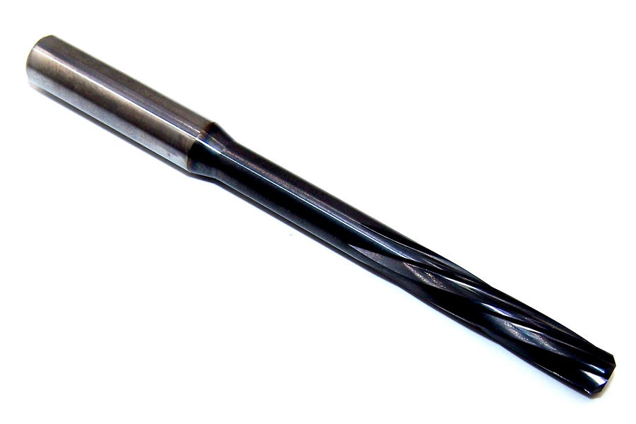 MR86-2358L1024 Kyocera 5.99mm Carbide 6 Flute Reamer ALTiN Coated 0.2358" Diameter 1.024" Flute 3.6614" Length 0.3150" Shank