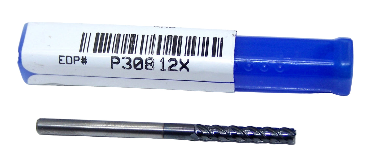 P30812X Destiny Tool 1/8" Carbide 3 Flute End Mill SQ .125" Diameter .750" Flute 2.00" OAL .125 Shank Python