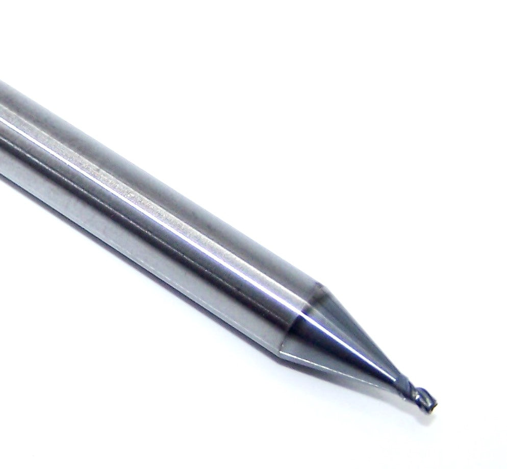 T0591O098CR3 Kyocera Carbide 3 Flute 1.50mm End Mill Coated .0591" Diameter .098" Flute 2.50" Length .236"shank .0118" Radius Titan Series
