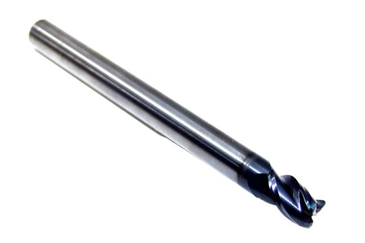 T2362O354CR4 Kyocera Microtools 6.00mm Carbide 3 Flute End Mill Stub Flute .039" Radius Coated .2362" Diameter .354" Flute 2.50" Length .236"shank Titan Series