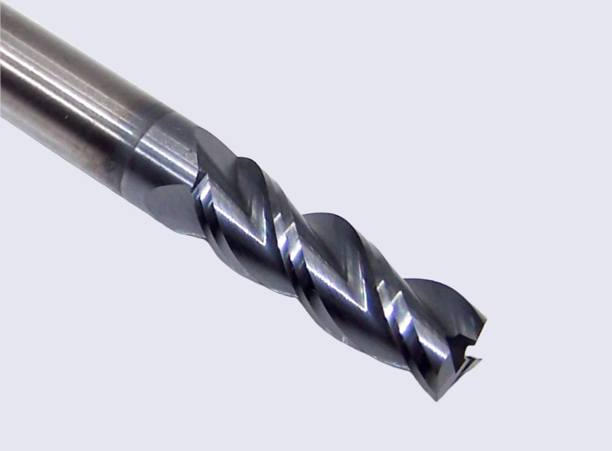 T2362O709 Kyocera Microtools 6.00mm Carbide 3 Flute End Mill AX Coated 0.2362" Diameter 0.709" Flute 2.5000" Length 0.2362" Shank Titan Series