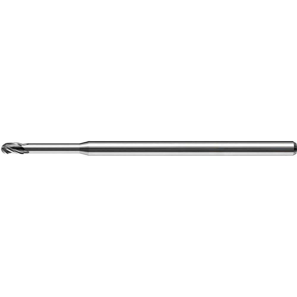 1755-2500.2500 Kyocera 1/4" Carbide 3 Flute Ball End Mill 2.50" Extended Reach 0.250" Diameter 0.375" Flute 4.0" Length 0.250" Shank