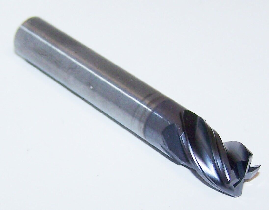 HPHV375S4050R030 KCPM15 Kennametal 3/8" Carbide 4 Flute End Mill .030" End Radius .375" Diameter 500" Flute 2.5" Length .250" Shank 4047753