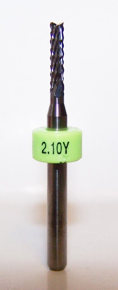 2100.0827.315 Kyocera 2.10mm Carbide Diamond-Cut Router Burr, Fishtail .0827" Diameter .315" Flute 1.50" Length .125" Shank