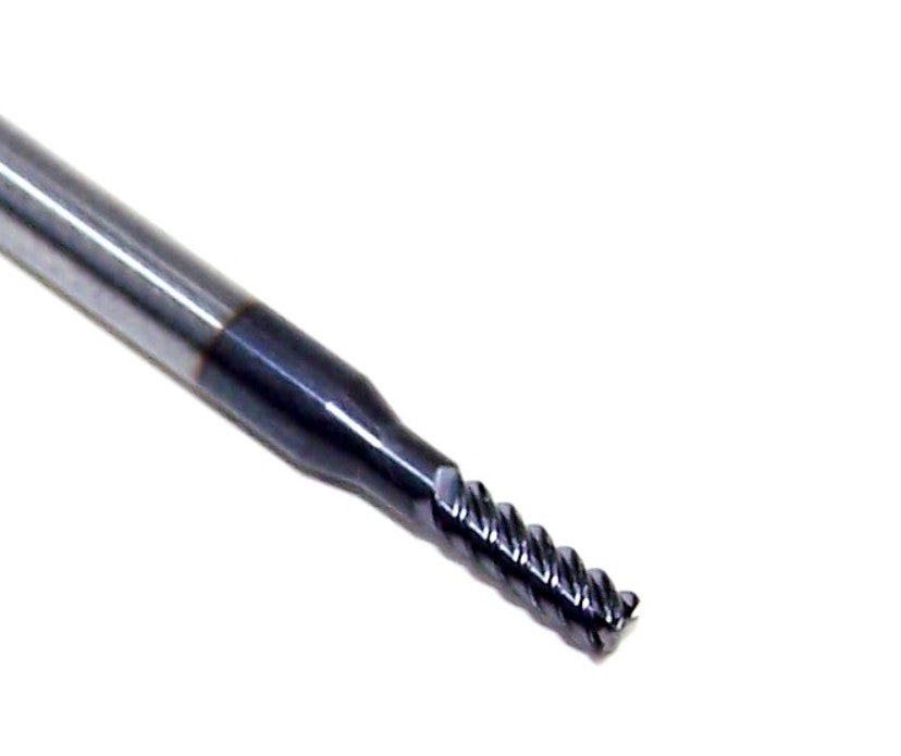 1905-0787L236R Kyocera 2.00mm Carbide 5 Flute End Mill for hard metals AlTiN Coated .0079" Radius .0787" Diameter .236" Flute  1.50" Length .1181" Shank