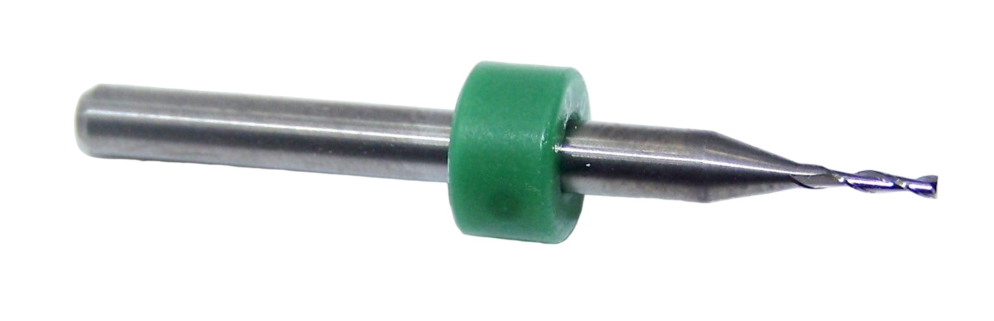 KTTSUAI039417503R Kemmer 1.00mm Carbide 2 Flute End Mill PCB .0394" Diameter .175" Flute 1.50" Length .125" Shank
