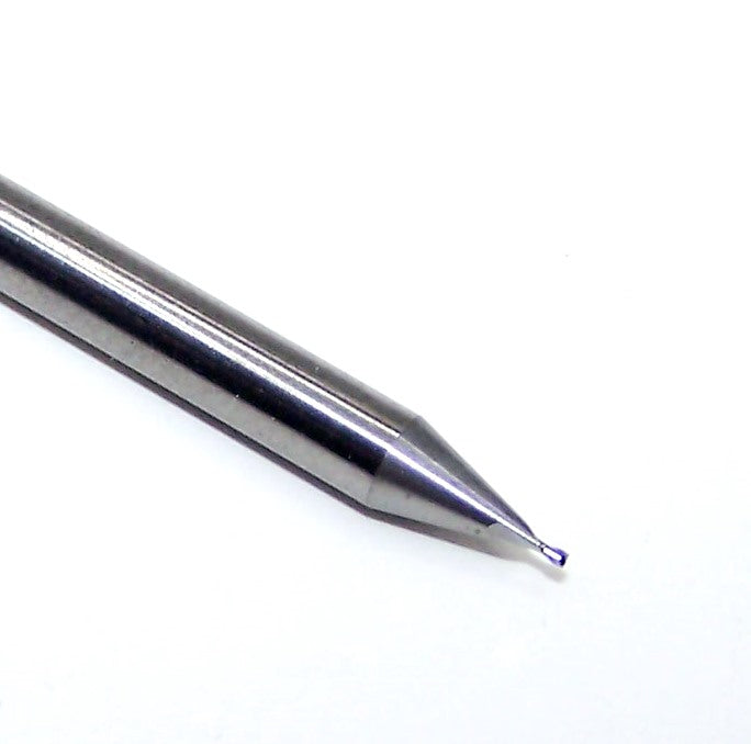 00316 Kyocera SGS #76 Carbide 2 Flute End Mill SQ .0200" Diameter .030" Flute 1.50" Length .125" Shank