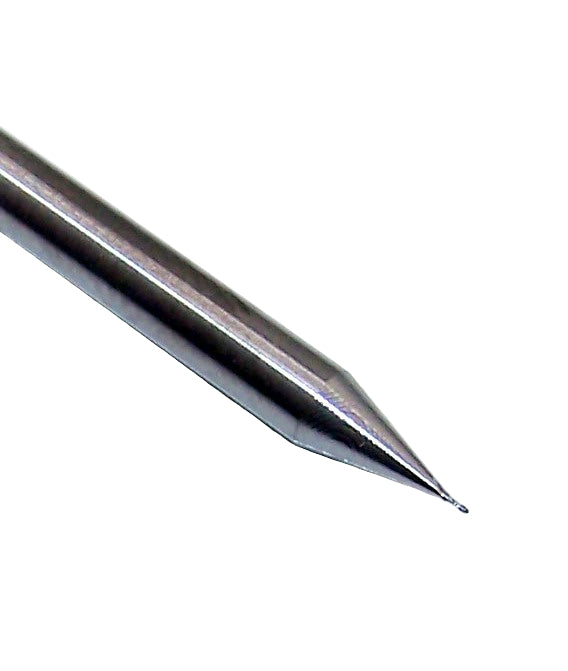 00448 Kyocera SGS .0100" Carbide 2 Flute Ball End Mill .0100" Diameter .030" Flute 1.5" Length .125" Shank