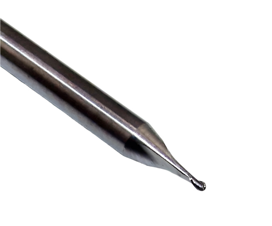 00695 Kyocera SGS 1/32" Carbide End Mill Stub Length Ball End .031" Diameter .047" Flute 1.50" Length .125" Shank