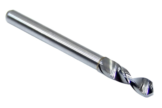 06078 Kyocera SGS 3.55mm Carbide Drill 2 FLUTE .1398" Diameter .500" Flute 1.50" Length .125" Shank 130° Point