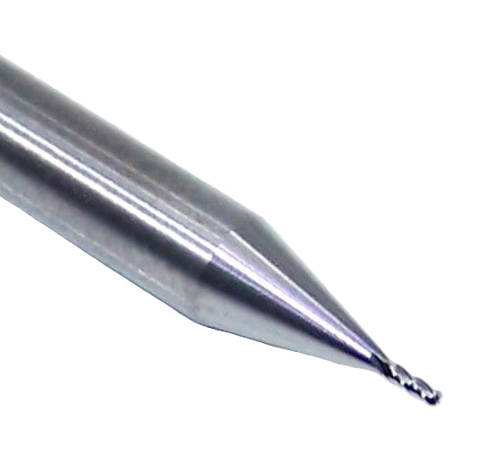 00897 Kyocera SGS .020" Carbide 4 Flute Ball End Mill  .020" Diameter .060" Flute 1.5" Length .125" Shank
