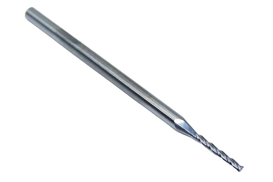 01268 Kyocera SGS 1/16" Carbide 3 Flute End Mill Long Length SQ Bright Uncoated 0.0620 Diameter 0.496" Flute 2.50" Length 0.125" Shank