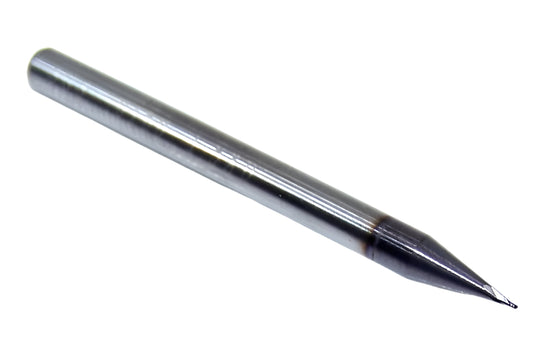 03040 Kyocera SGS .0160" Carbide 2 Flute Ball End Mill AlTiN Coated .0160" Diameter .024" Flute 1.5" Length .125" Shank
