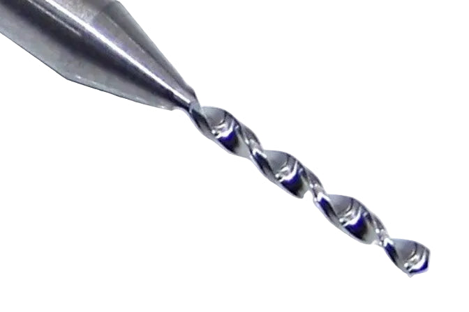07326 Kyocera SGS 1.12mm Carbide Drill 2 Flute 0.0441" Diameter .400" Flute 1.50" Length .125" Shank 130° Point