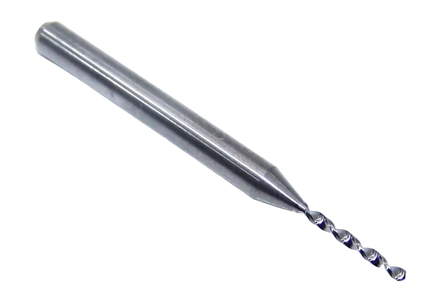 07326 Kyocera SGS 1.12mm Carbide Drill 2 Flute 0.0441" Diameter .400" Flute 1.50" Length .125" Shank 130° Point