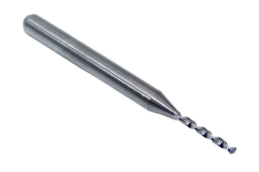 07327 Kyocera SGS 1.15mm Carbide Drill 2 Flute 0.0453" Diameter .400" Flute 1.50" Length .125" Shank 130° Point