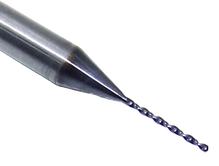 07425 SGS 0.50mm Carbide Drill 2 Flute 0.0197" Diameter .260" Flute 1.50" Length .118 Shank 130° Point M226