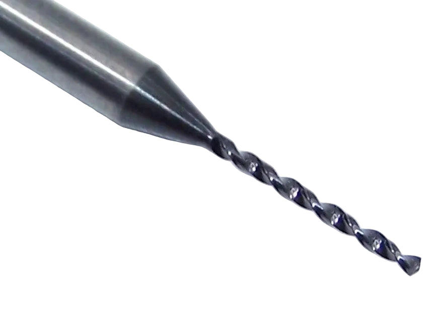 07466 SGS 0.88mm Carbide 2 Flute Drill PCB Type AlTiN Coated 0.0346" Diameter .402" Flute 1.50" Length .118 Shank 130° Point M226