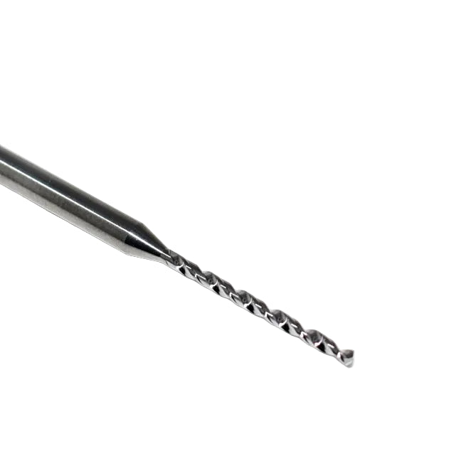 07867 SGS 1.35mm Carbide Drill 2 Flute Long Flute 0.0531" Diameter 0.748" Flute 2.00" Length .118 Shank 130° Point M226