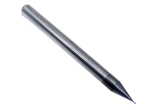 080-0100L90 Kyocera 0.0100" Carbide Drill 2 Flute AlTiN Coated 90° Point Angle 0.0100" Diameter 0.0350" Flute 1.5" Length 0.125" Shank