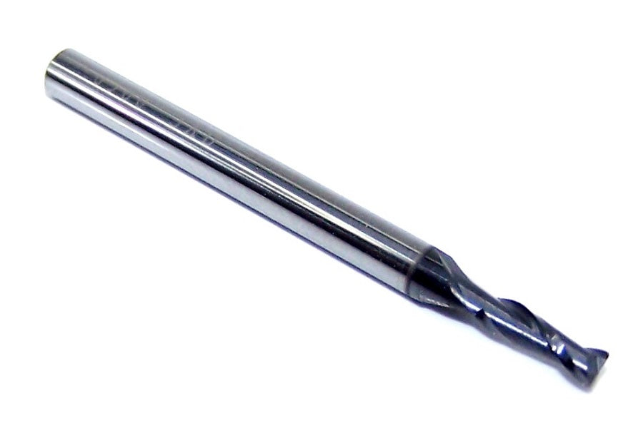 08719 Kyocera SGS .0900" Carbide 2 Flute End Mill .010" Radius .0900" Diameter AlTiN .270" Flute 1.50" Length .125" Shank